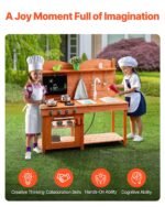 Wooden Mud Kitchen Outdoor Toy Play Kitchen Set For Kids Pretend Playset - Image 5
