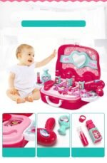 Children Pretend Play Makeup Cosmetic Kit Travel Box - Image 5