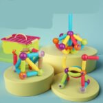 Magnetic Stick Children's Large-particle Building Blocks Assembling Puzzle - Image 6