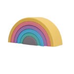 Custom Wooden Rainbow Arch Bridge Building Blocks Kids Puzzle - Image 4