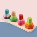 Early Learning Irregular Assortment Colored Wooden Beads
