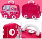 Children Pretend Play Makeup Cosmetic Kit Travel Box - Image 4