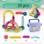 Magnetic Bar Children's Building Block Assembly Toy - Image 3