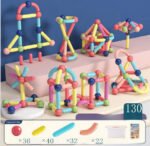 Magnetic Bar Children's Building Block Assembly Toy - Image 9