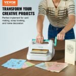 Manual Die Cutting & Embossing Machine, Portable Cut Machines, 6 Inch Opening Scrapbooking Machine Full Kit Included, For Arts & Crafts, Scrapbooking, Card Making And Crafting, White - Image 2