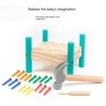 Montessori Children's Hand-eye Coordination Puzzle Rivet Toys - Image 3