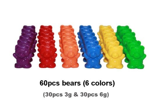 914695030495.jpg Counting bears with stackable cups-Matching rainbow Montessori game, color classification educational toys for small babies - Image 1