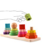 Early Learning Irregular Assortment Colored Wooden Beads - Image 3